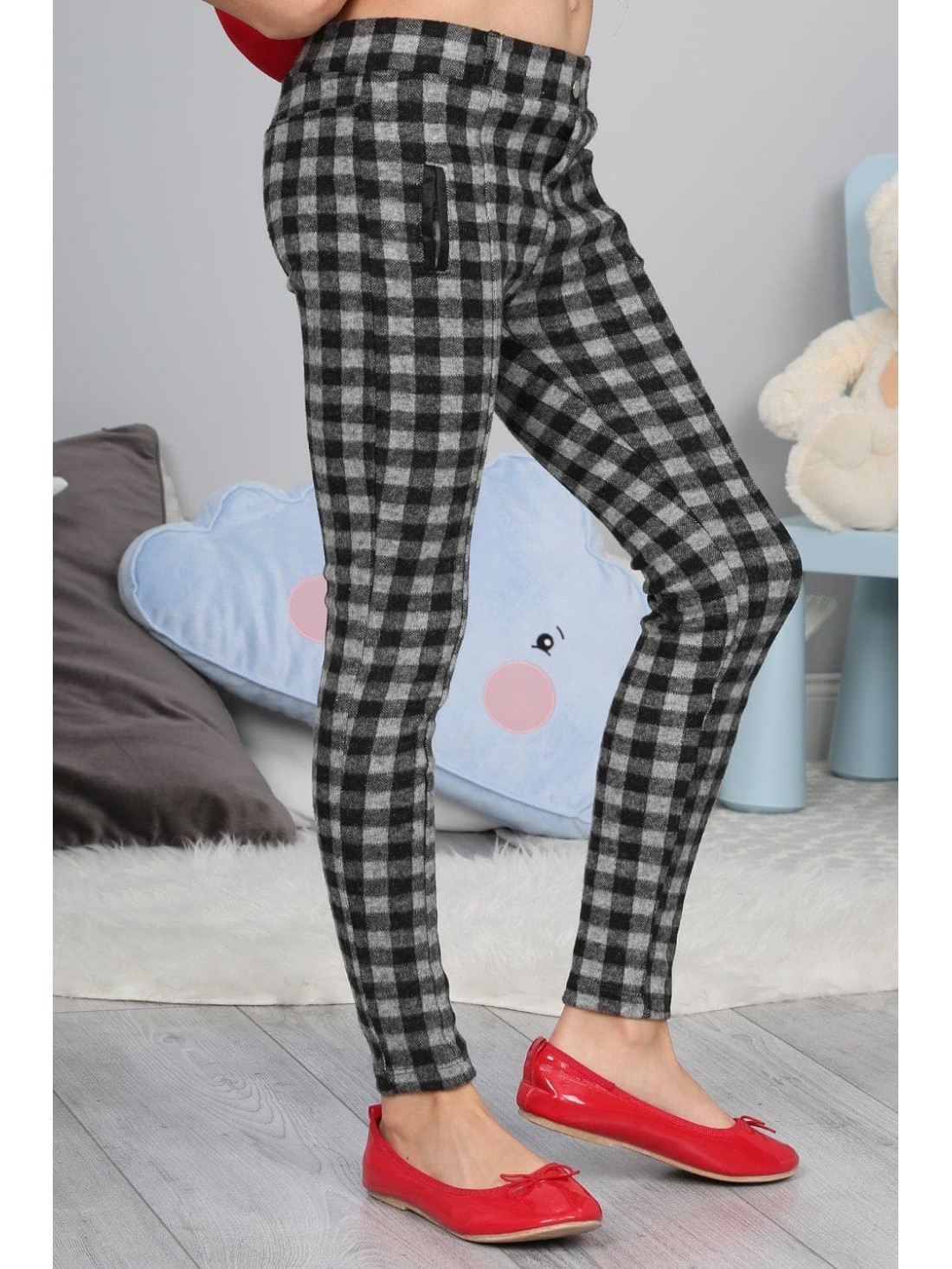 Black Plaid Pants NDZ53221 - Internetinė parduotuvė - Boutique